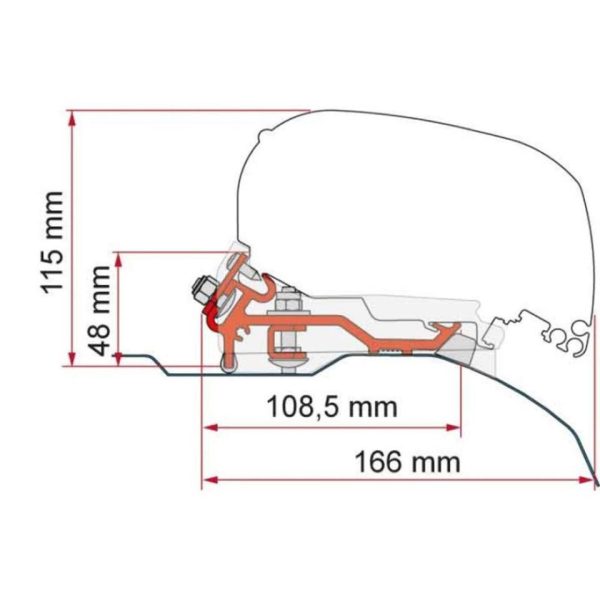 ADAPTADOR F80S DUCATO H2/L2/L3  2006 NEGRO