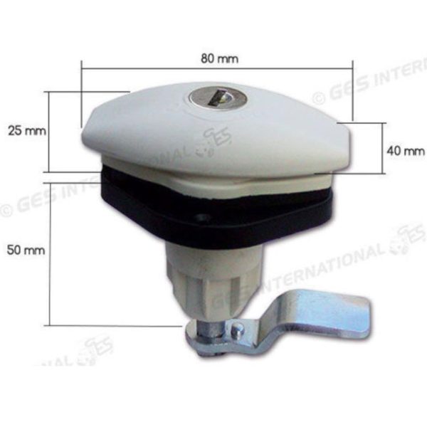CERRADURA PORTON BLANCA