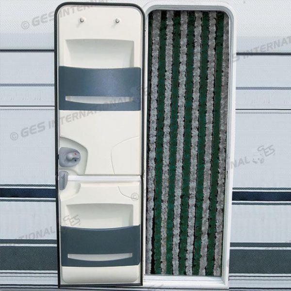 CORTINA TERCIOPELO 56x200 GRIS/VERDE