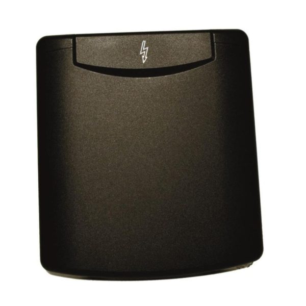 ENCHUFE EXTERIOR MACHO P17 16A  NEGRO