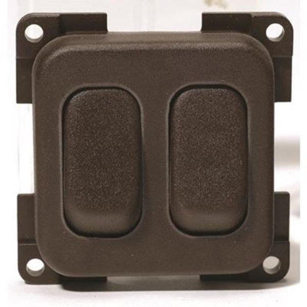 INTERRUPTOR CONMUTACION DOBLE 12v GRIS