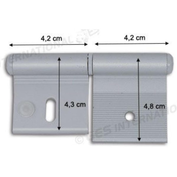BISAGRA PUERTA 84mm - PLATEADA