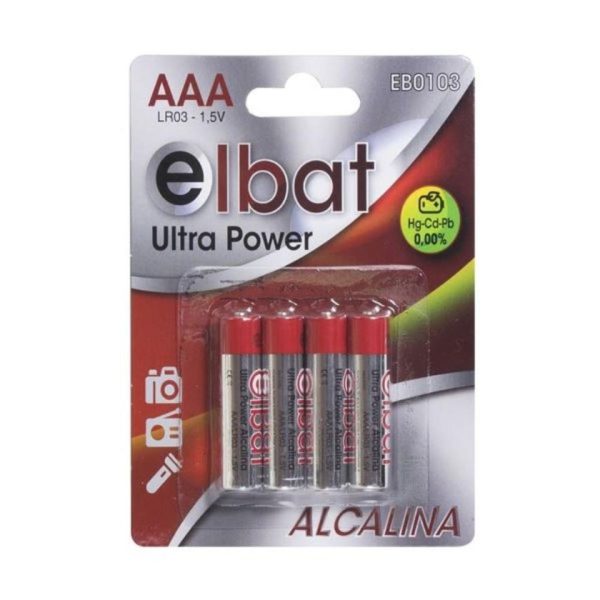 PACK 4 PCS PILAS ALCALINAS LR03/AAA ELBAT