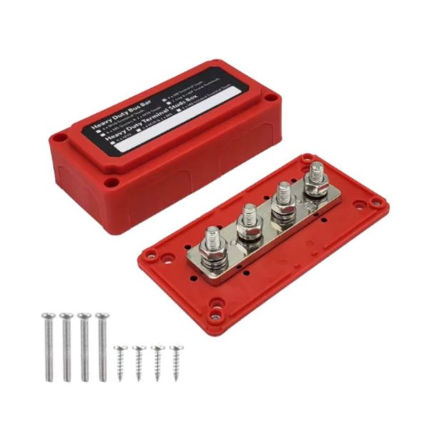 BUSBAR 300A 4P   TAPA POSITIVO - ROJO