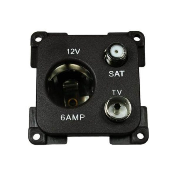 ENCHUFE 12V   TV   SAT NEGRO